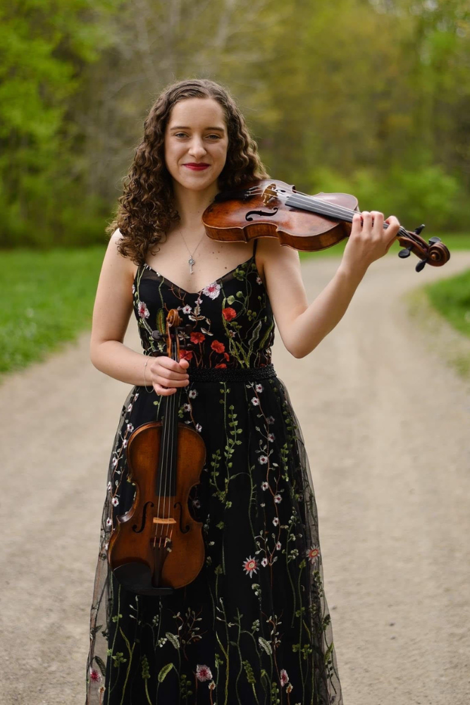 Alyssa Campbell with string instruments